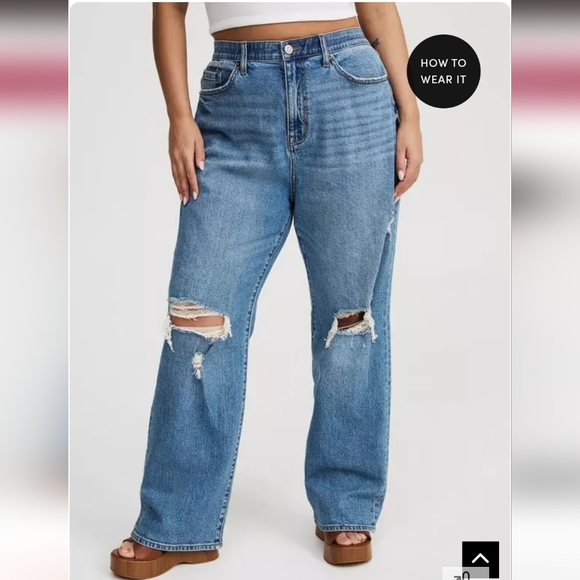 torrid Denim - TORRID High Rise Baggy Straight Classic Denim Jeans - Size 18